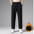 秋冬加绒加厚干活穿的运动裤直筒休闲裤男纯色宽松弹力工作长裤子 秋冬加绒加厚干活穿的运动裤直筒休闲裤男纯色宽松弹力工作长裤子