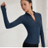 新款瑜伽服外套女骑行服速干户外运动上衣长袖健身服立领拉链