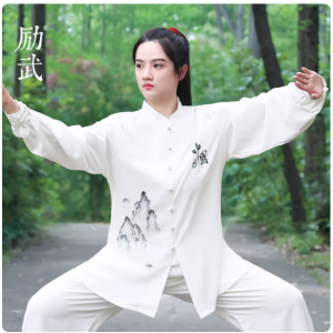 励武2025新款太极服高档品牌男女同款八段锦练功服武术团队表演